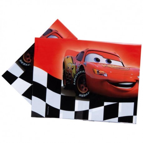 NAPPE PLASTIC 120X180 CM RED CARS 8625