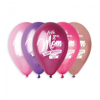 5 BALLONS MOTHER'S DAY 12"