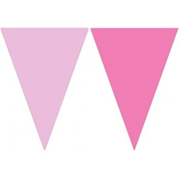 9 DRAPEAUX TRIANGLES  PINK...