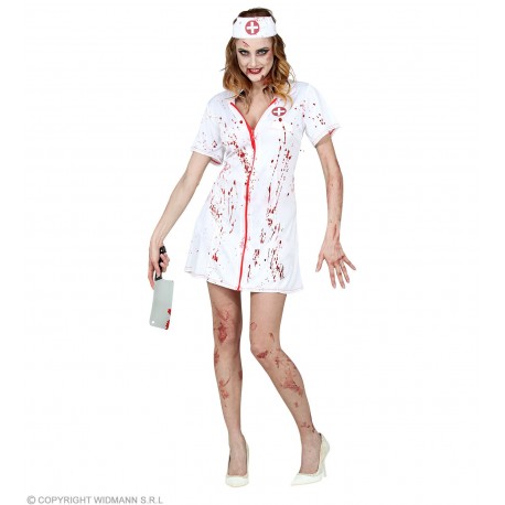 ROBE INFIRMIERE ZOMBIE AVEC COIFFE 99021 (S)