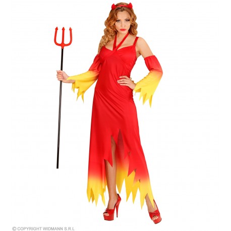 ROBE DIABLESSE ( manchettes, cornes)67692 (M)